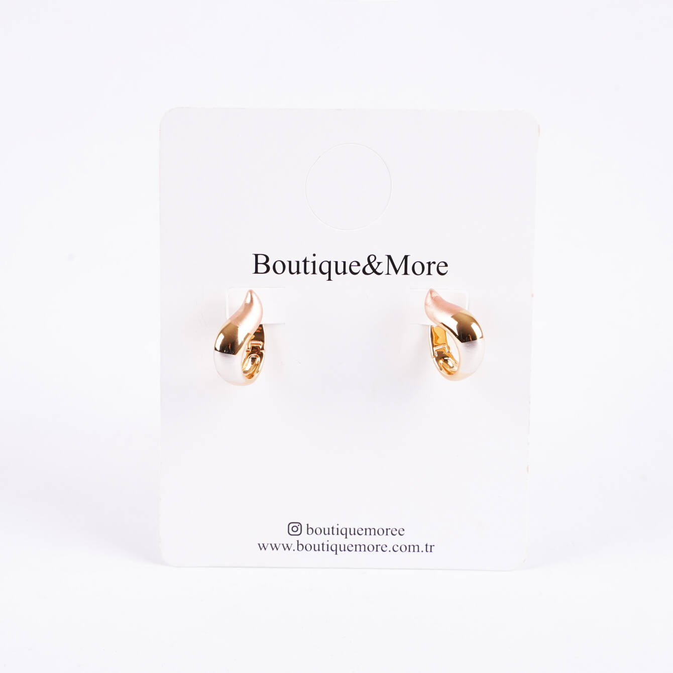 Altın Kaplama Minimalist Küpe - 1