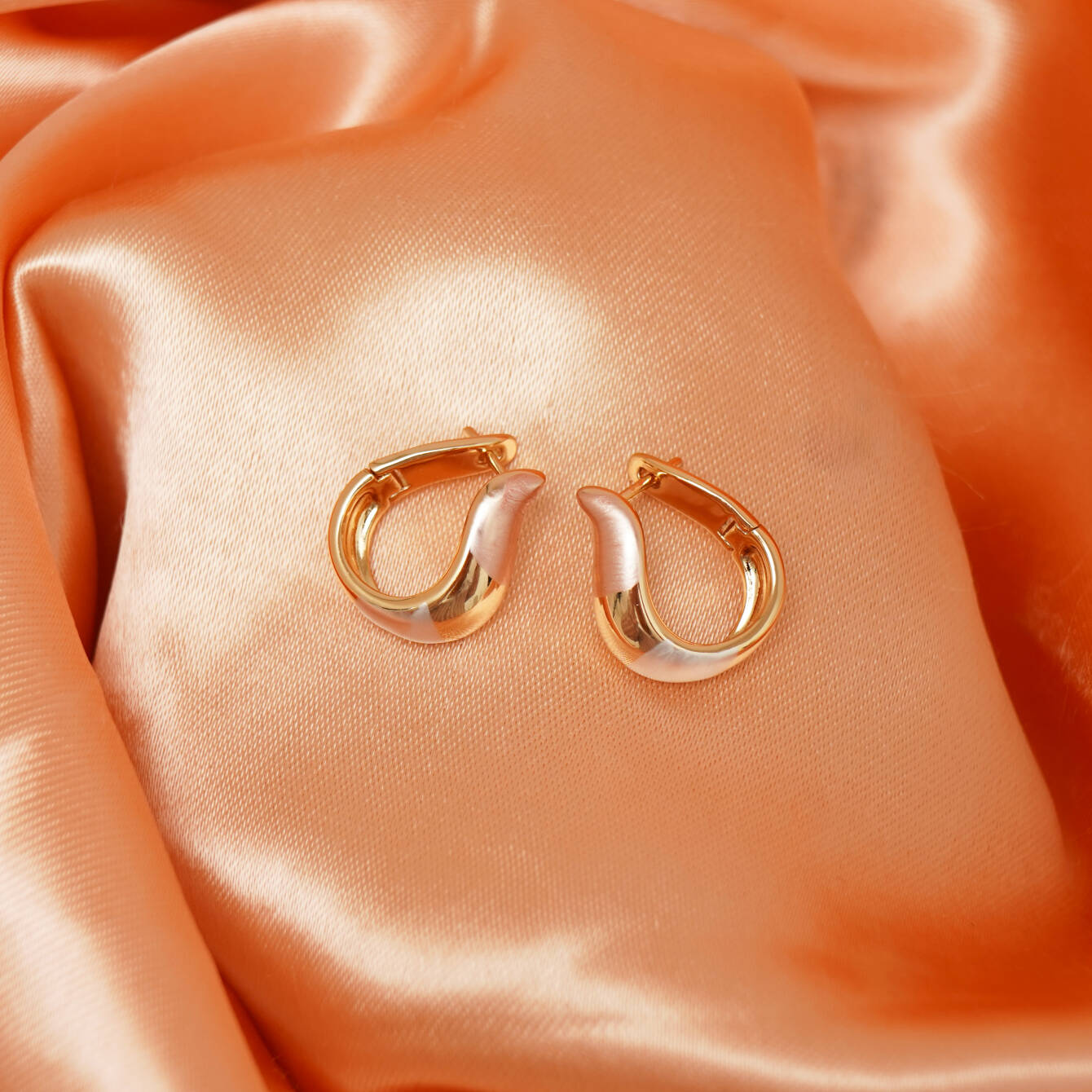 Altın Kaplama Minimalist Küpe - 6