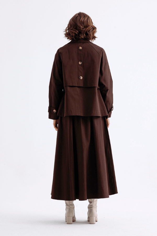 Gabardin Ceket Takım Kahve - 5