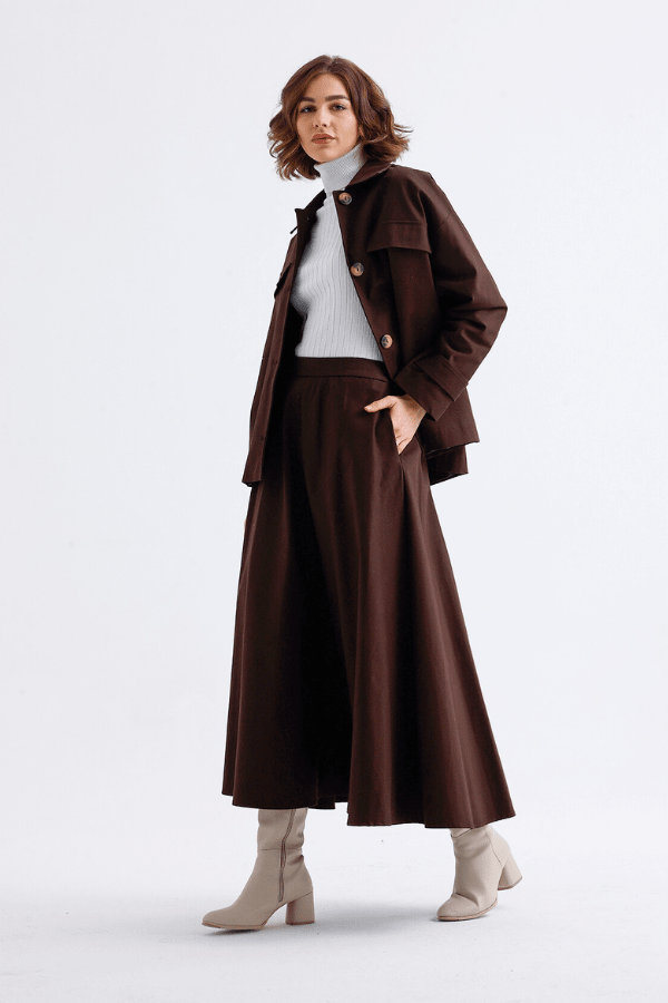 Gabardin Ceket Takım Kahve - 2