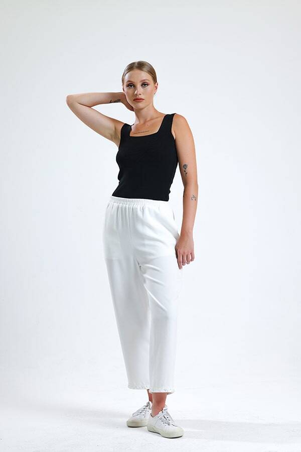 İnci Detaylı Pantolon Beyaz - 2