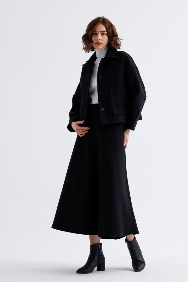 Kaşe Ceket Takım Siyah - 2