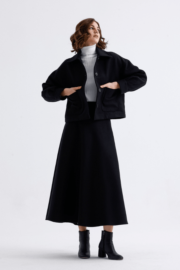 Kaşe Ceket Takım Siyah - 3