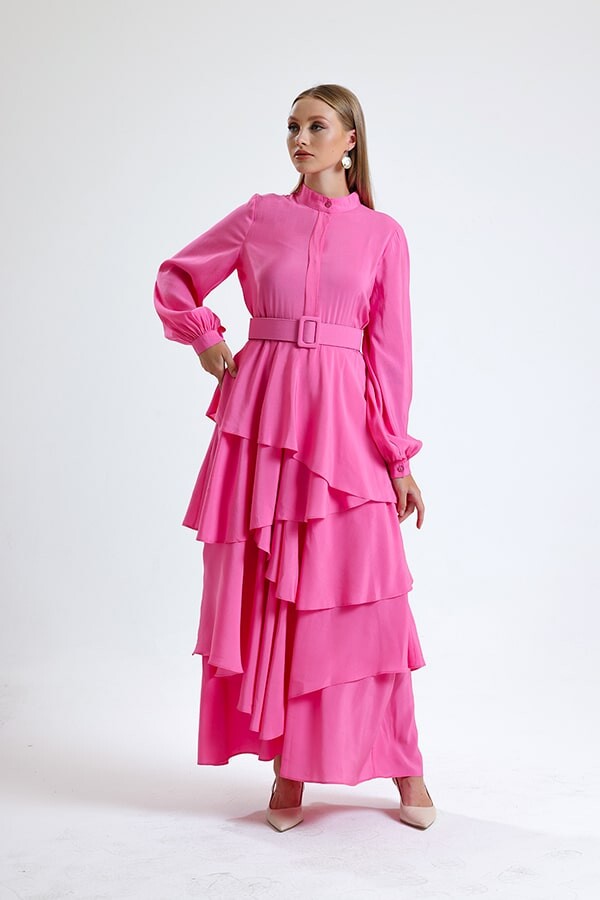 Kat Kat Elbise Pembe - 