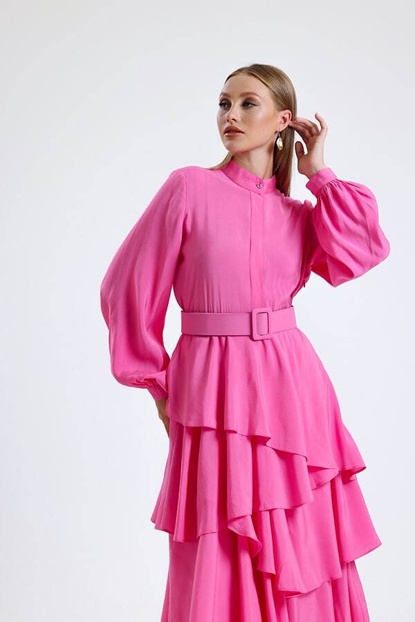 Kat Kat Elbise Pembe - 2