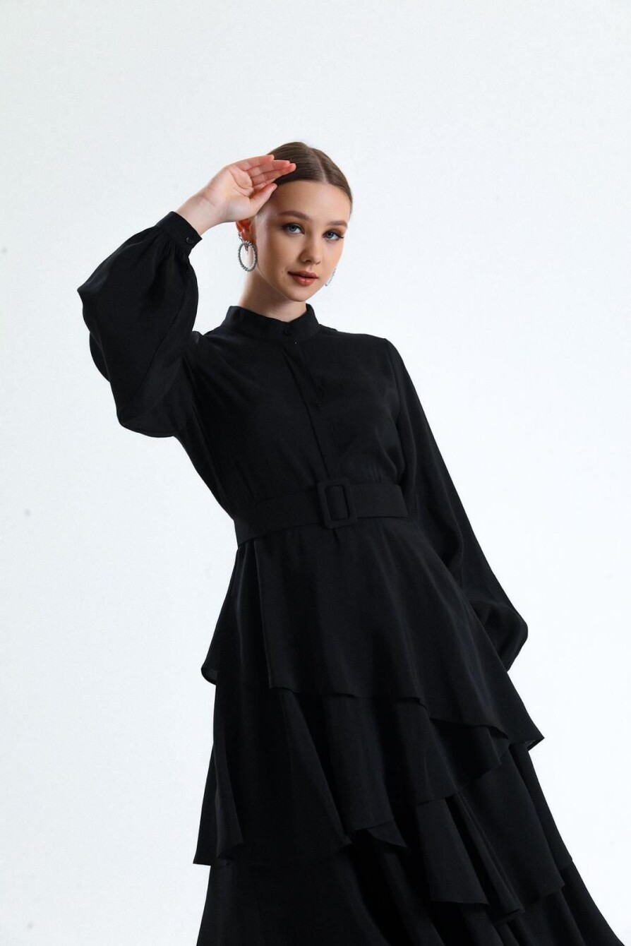 Kat Kat Elbise Siyah - 