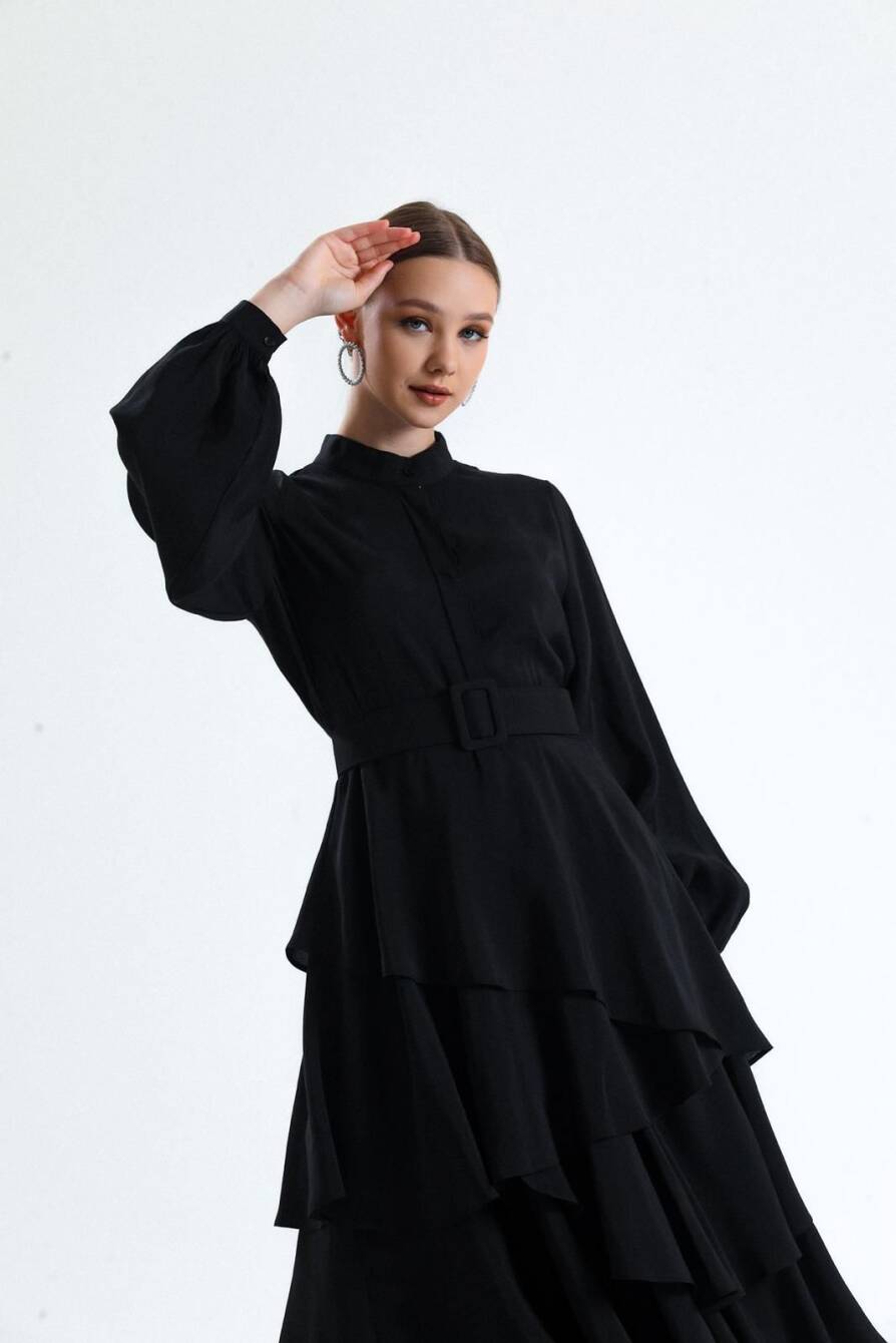 Kat Kat Elbise Siyah - 1