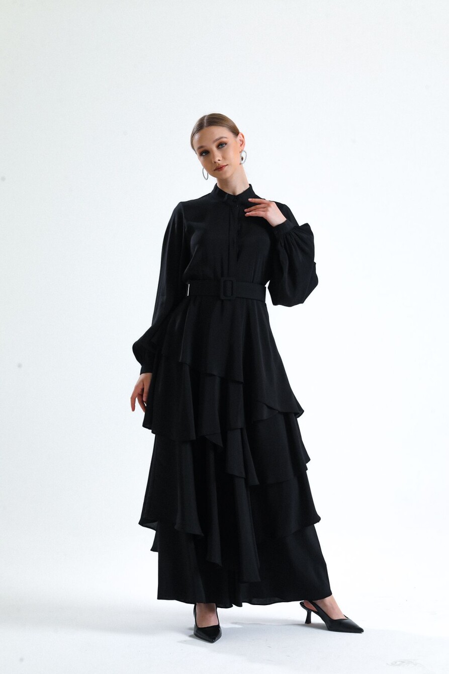 Kat Kat Elbise Siyah - 2