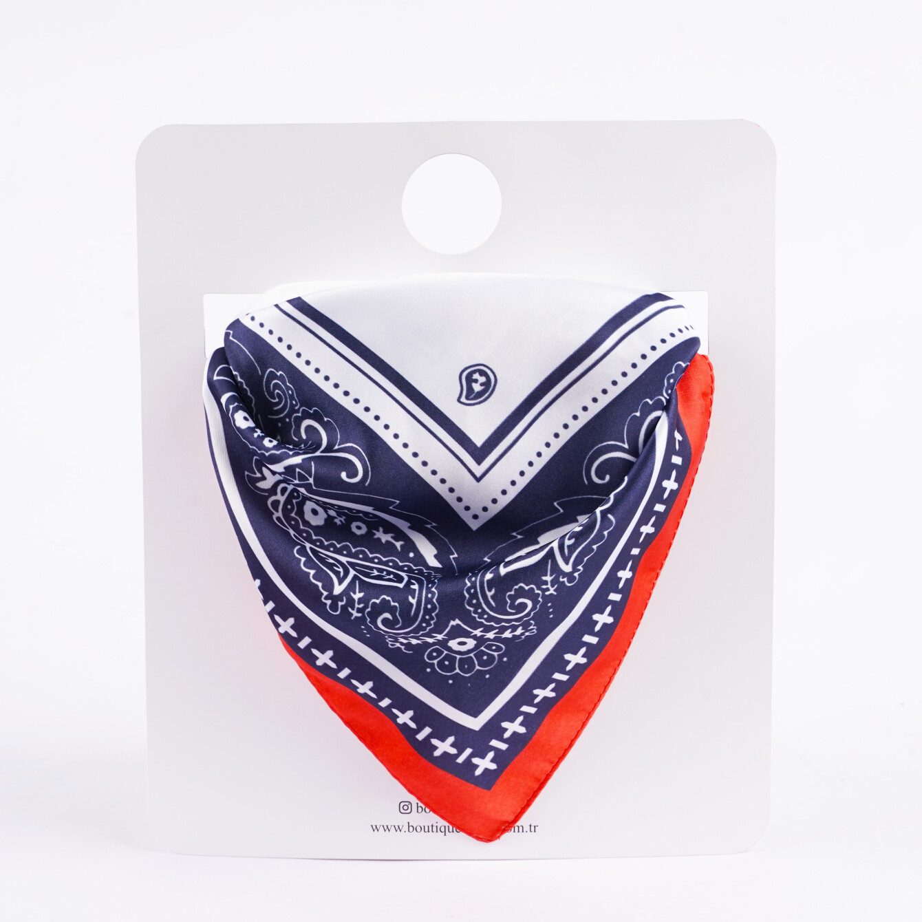 Klasik Bandana Desenli Şık Fular - 