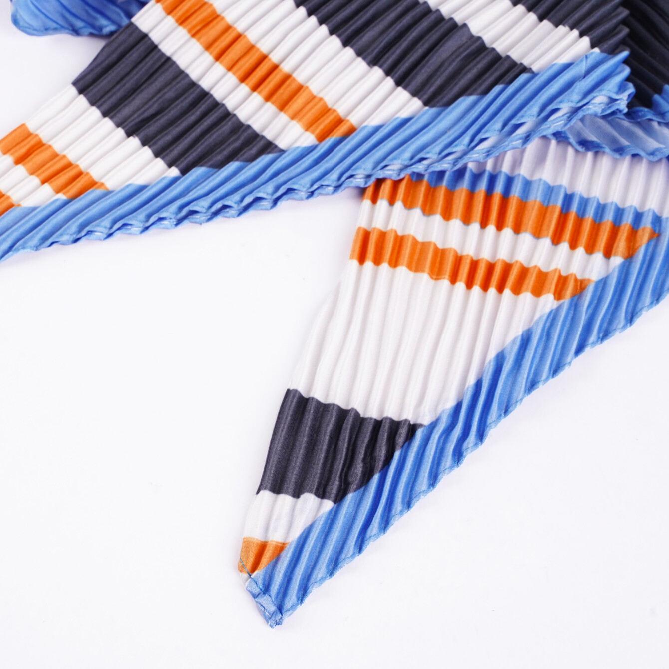 Modern Çizgili Piliseli Fular - 4