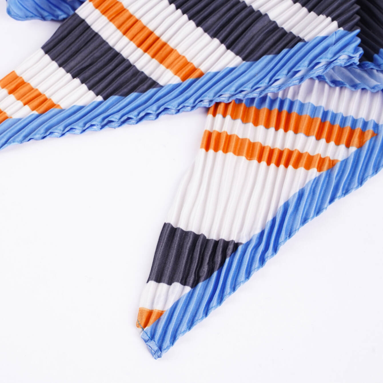 Modern Çizgili Piliseli Fular - 4