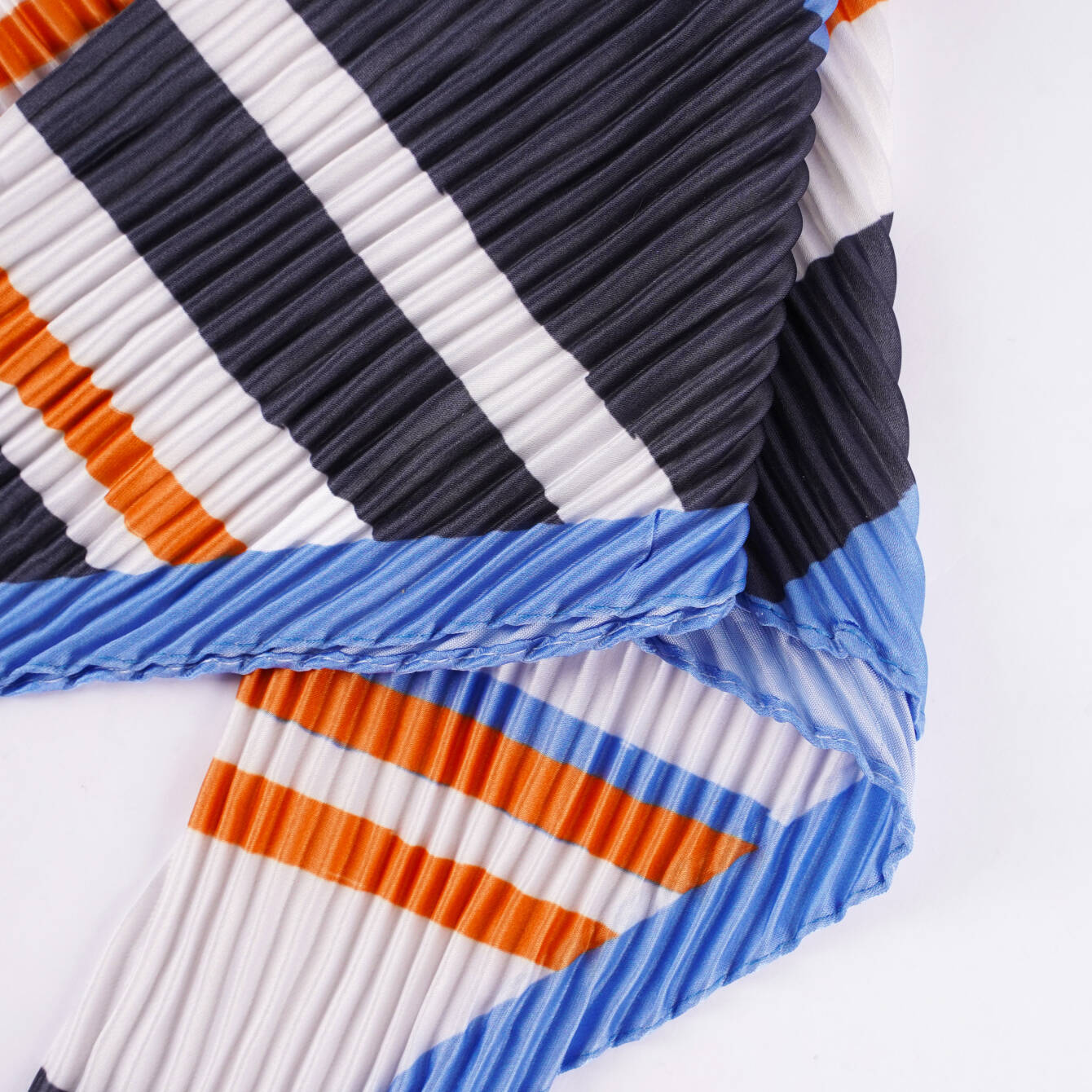 Modern Çizgili Piliseli Fular - 5