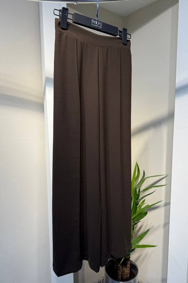 Nervürlü Pantolon Kahve - 4