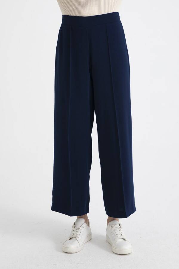 Nervürlü Pantolon Lacivert - 4