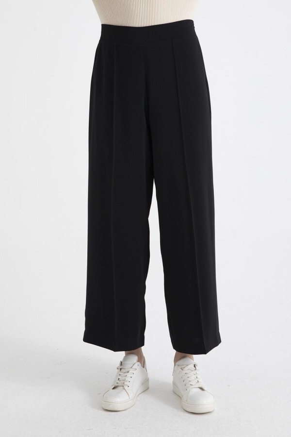 Nervürlü Pantolon Siyah - 4