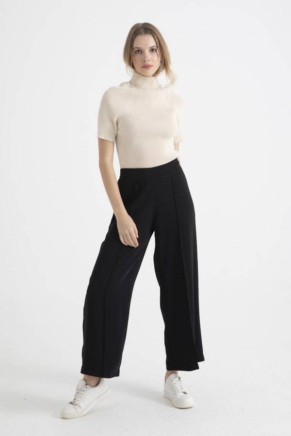 Nervürlü Pantolon Siyah - 2