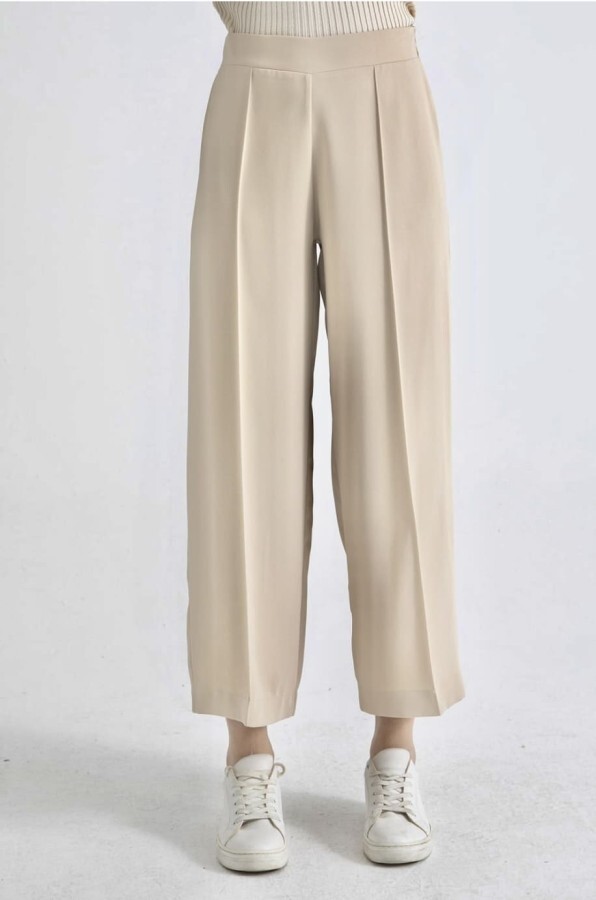 Nervürlü Pantolon Vizon - 4
