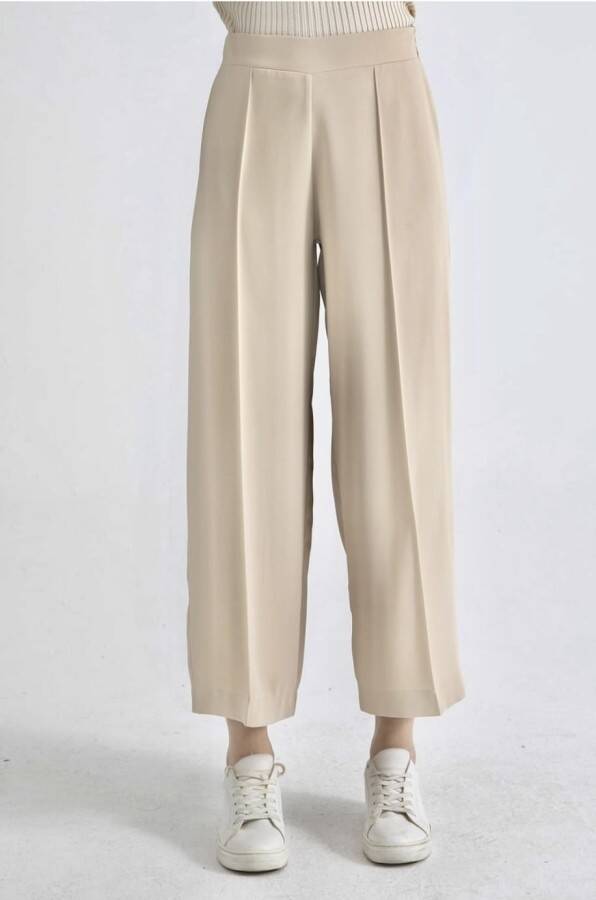 Nervürlü Pantolon Vizon - 4