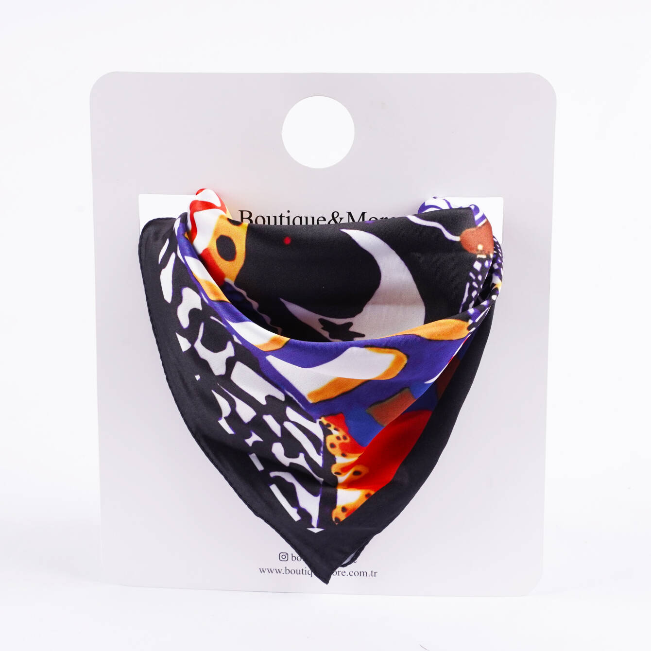 Sanatsal Desenli Şık Fular - 1