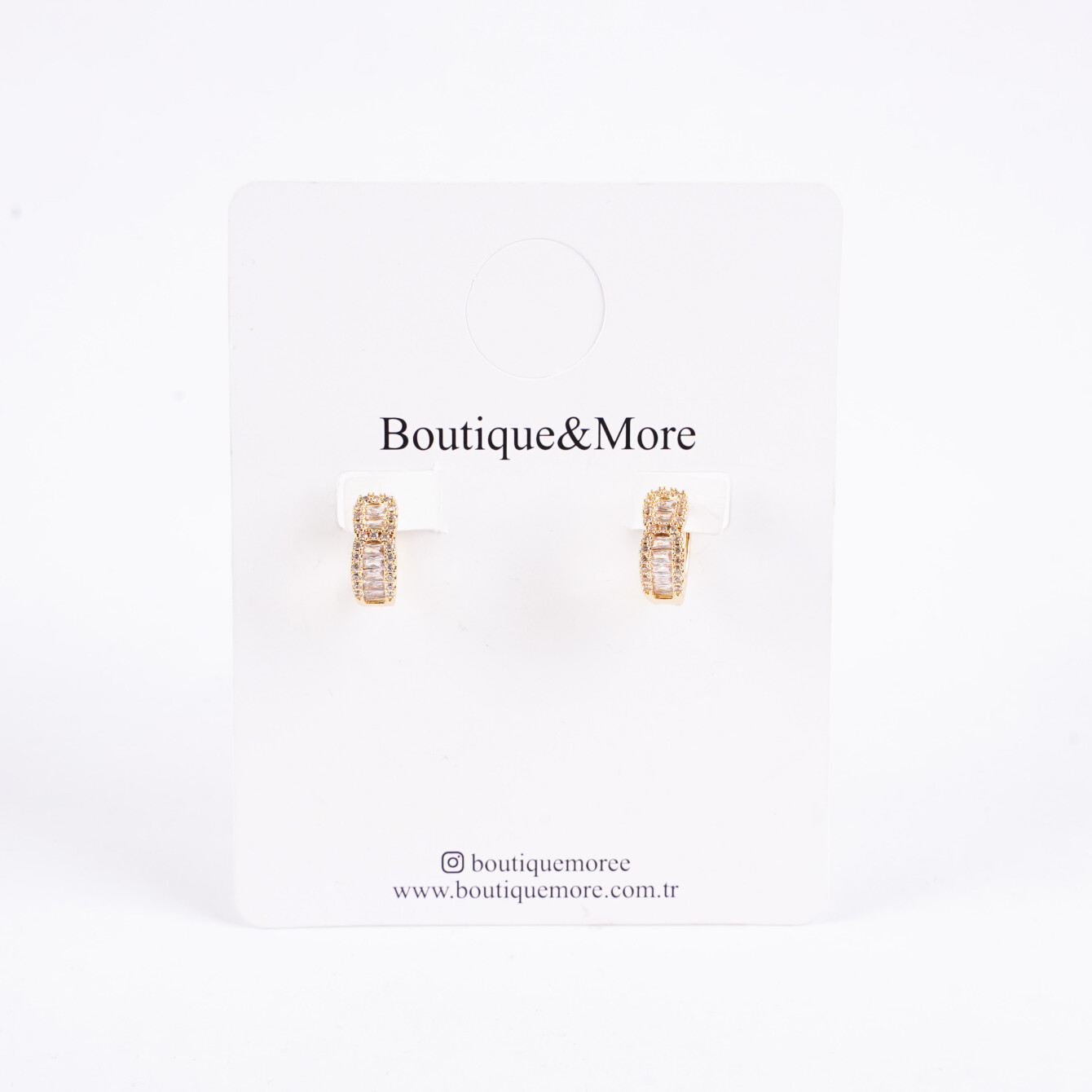 Şık Baget Taşlı Küpe - Günlük ve Özel Kullanım - 