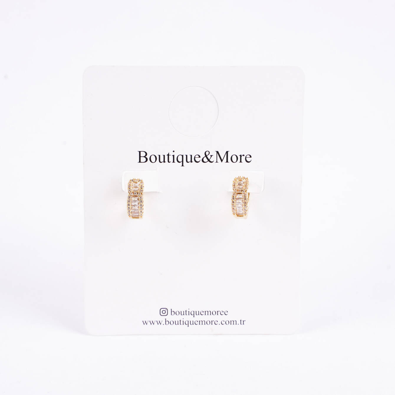 Şık Baget Taşlı Küpe - Günlük ve Özel Kullanım - 1