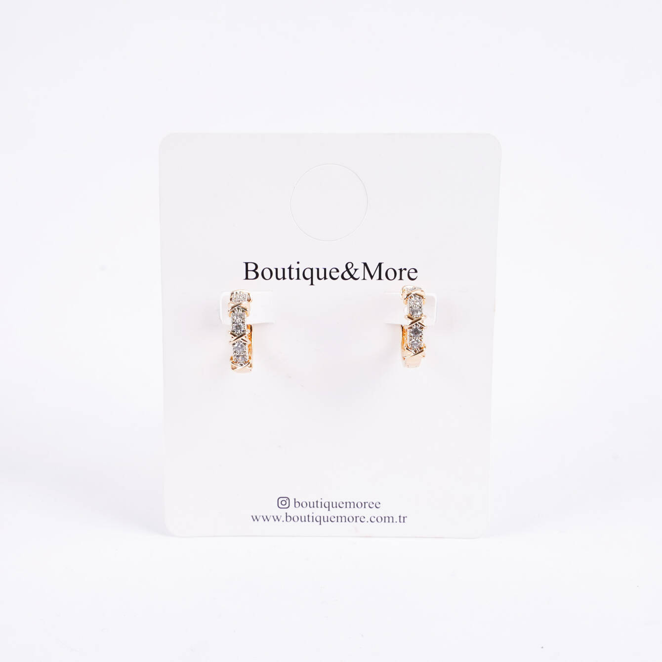 Şık Petek Desenli Küpe - Günlük ve Özel Kullanım - 1