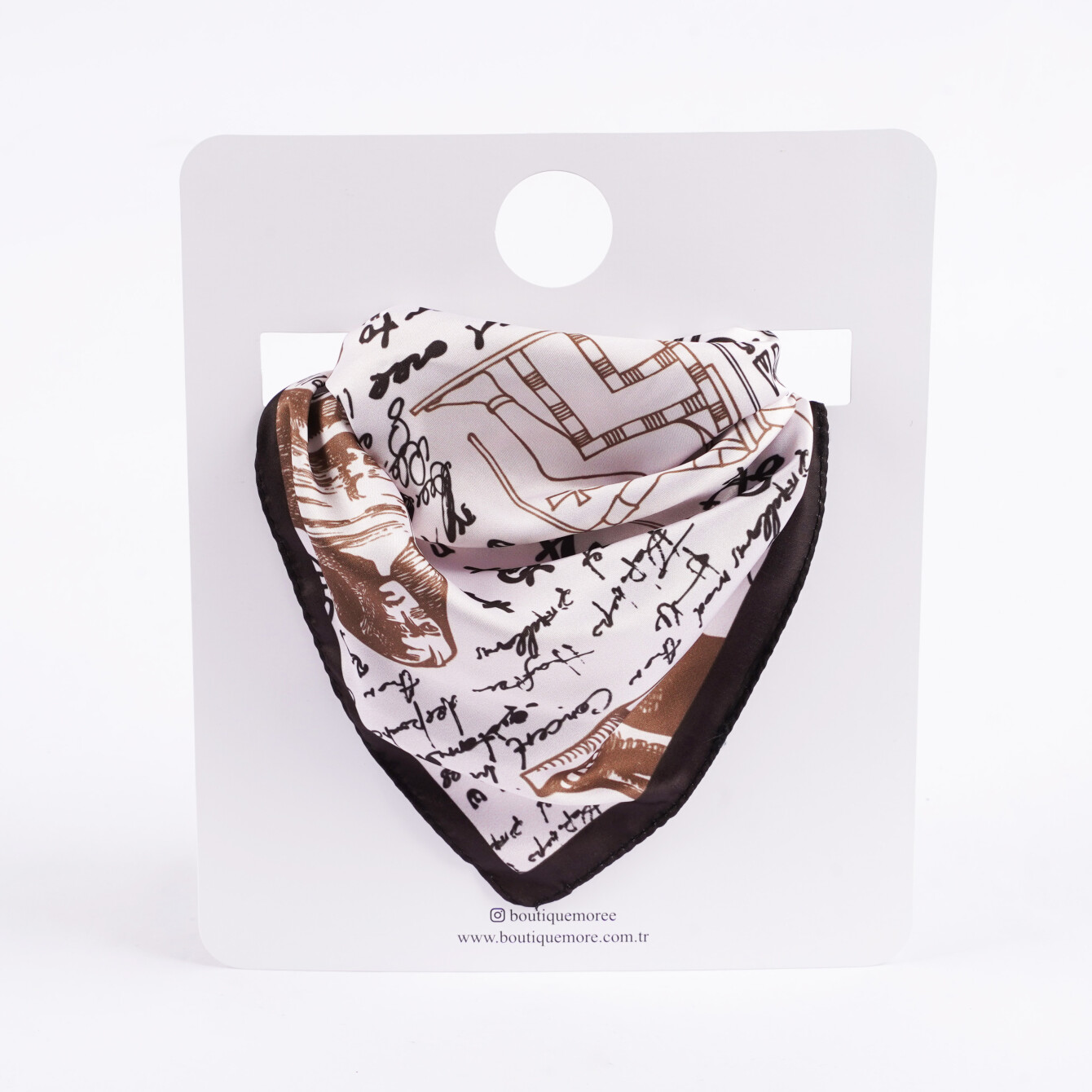 Vintage Desenli Fular - 