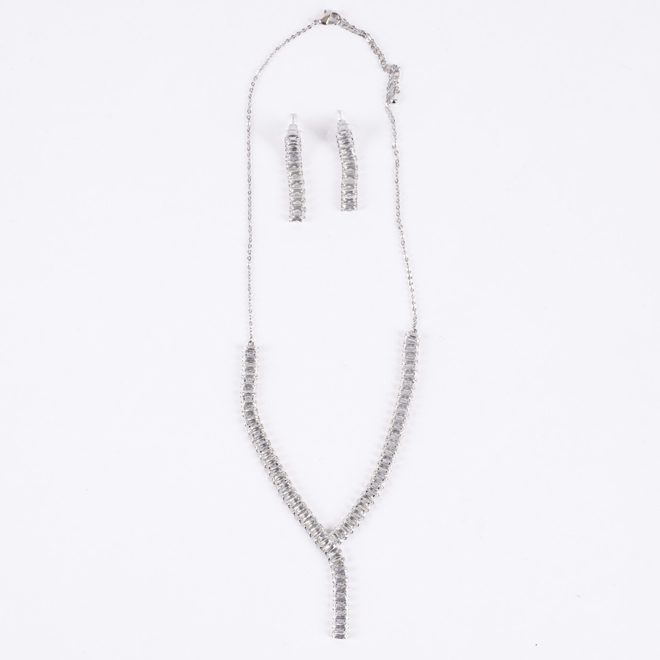 Zarif Taşlı Takı Seti (Kolye ve Küpe) - 