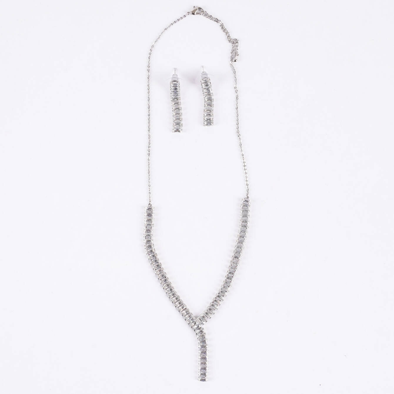 Zarif Taşlı Takı Seti (Kolye ve Küpe) - 1